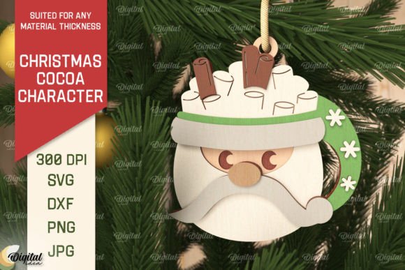 3D Christmas Cocoa Gnome LaserCut: A Winter Amp Delight