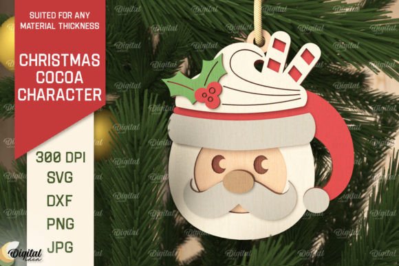 3D Christmas Cocoa Santa LaserCut: A Festive Brand Boost