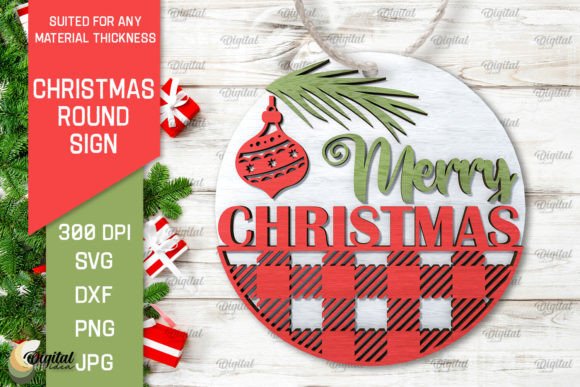 3D Christmas Round Sign Laser Cut: A Winter Amp Essential
