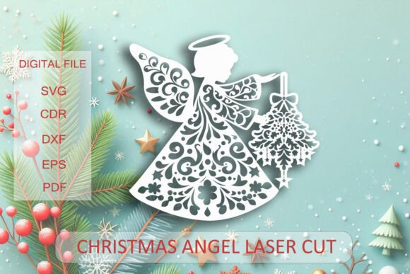 A Christmas Angel Laser Cut for Winter Branding