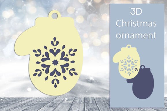 A Laser-Cut Winter Mitten Asset for Festive Design Projects