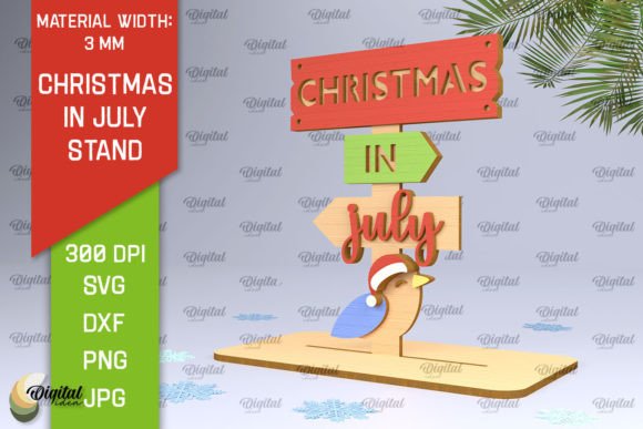 Christmas in July Stand Decor: A Laser Cut Winter Amp Asset