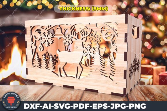 Christmas Laser Cut Storage Gift Box 02 Review