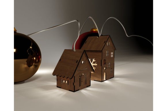 Christmas Lights Decoration Houses: A Laser Cut Winter Amp Asset