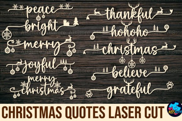 Christmas Quote Laser Cut for Crafting and Winter Amp
