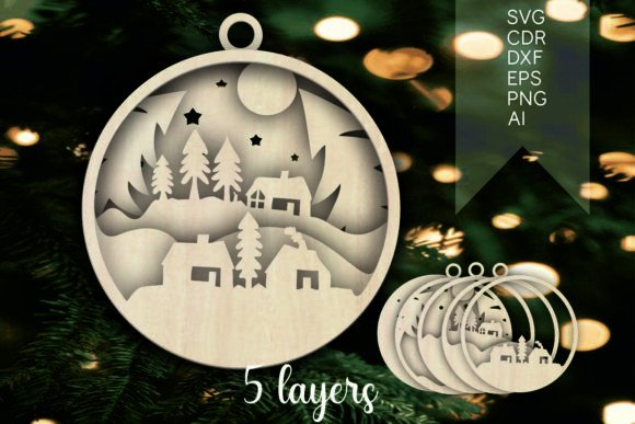 Christmas Tree Toy SVG Files for Laser Cutting