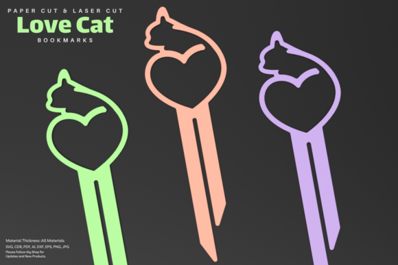 Crafting with the Love Cat Laser Cut Bookmark