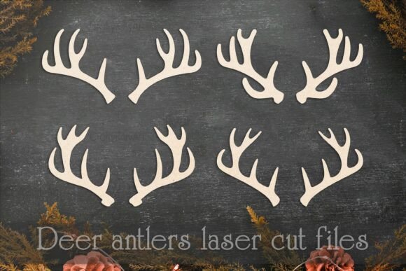 Deer Antlers SVG Bundle: Perfect for Winter Amp Laser Cutting