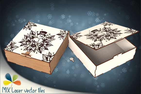 Holiday Square Gift Box: A Laser Cutting Winter Amp Asset