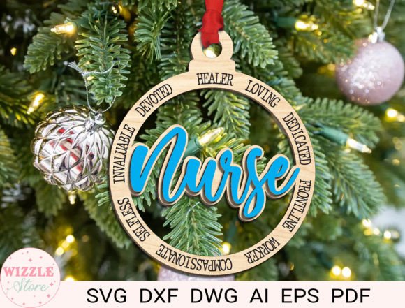 Nurse Ornament SVG for Laser Cutting: A Winter Amp Must-Have