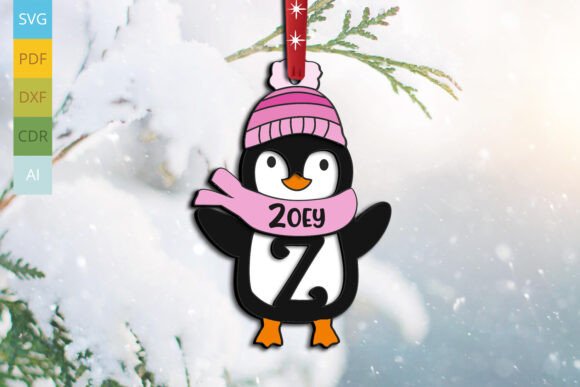 Penguin Letter Z Ornament: A Winter Amp Laser Cutting Gift