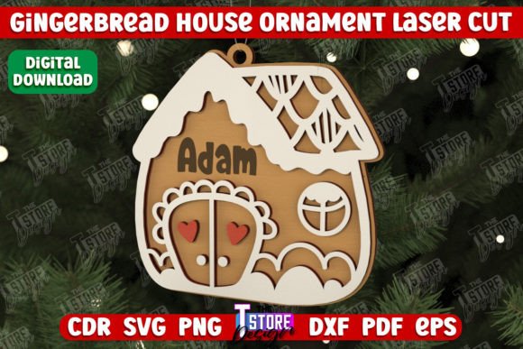 Personalized Gingerbread House Ornament: A Laser Cutting Winter Amp Asset