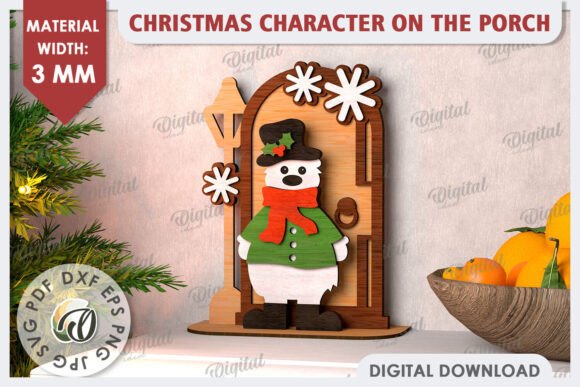 Realistic 3D Laser Cut Bear Creates Cozy Winter Charm